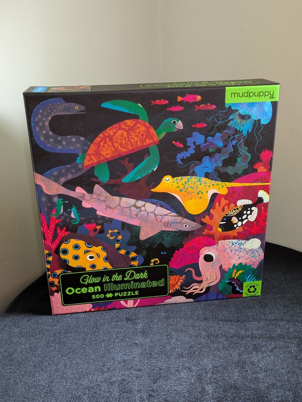 Glow in the Dark Ocean Illuminated Puzzle - Multicolor 500 Pieces